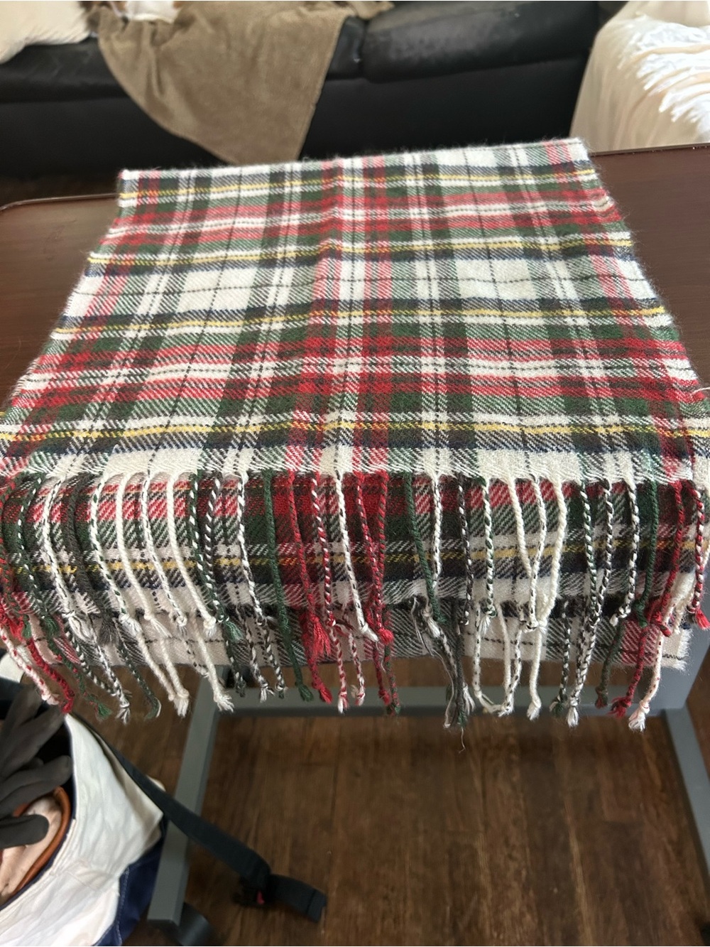 Rare 2017 pottery barn Denver plaid table runner, 14 x 70“, great on a mantle!